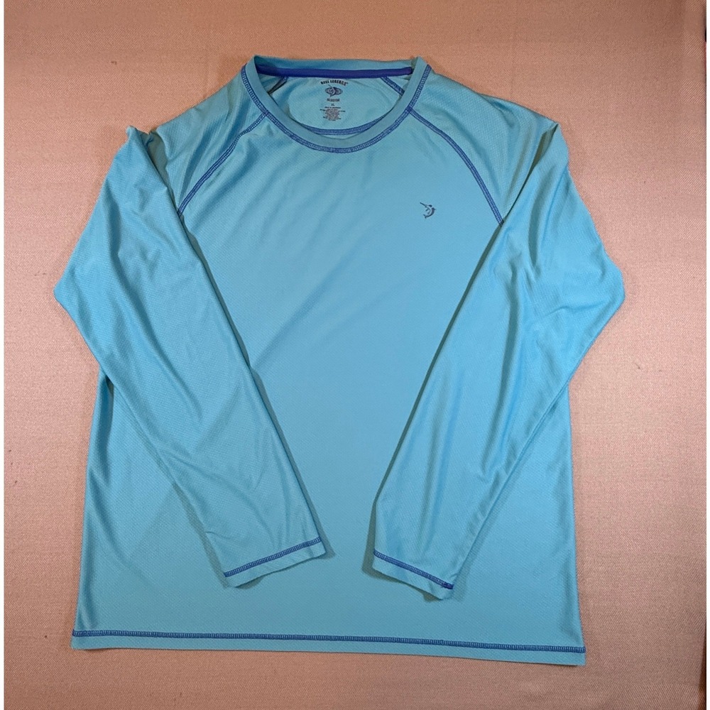 Reel Legends Resistor Mens XL Blue Long Sleeve Fishing Performance Shirt